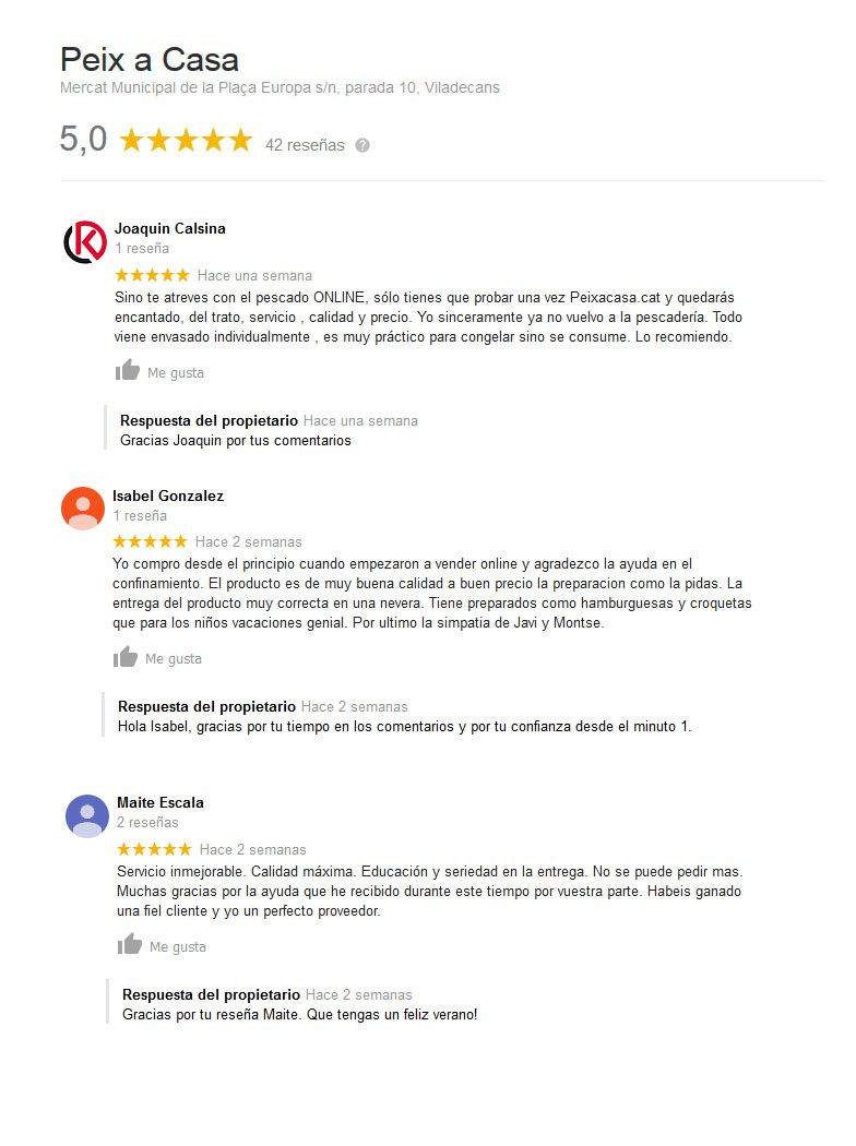 Recomendaciones Peixacasa