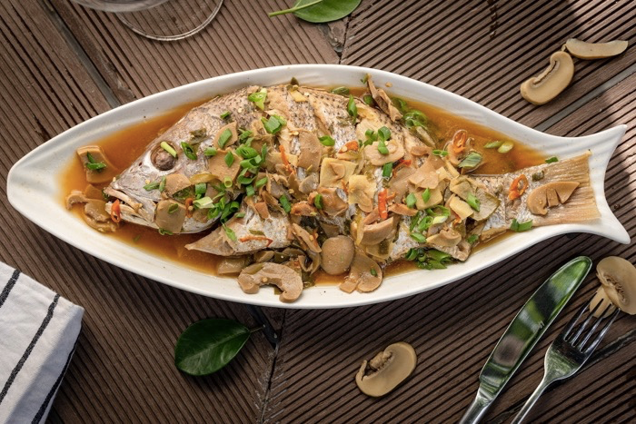 Steamed fish